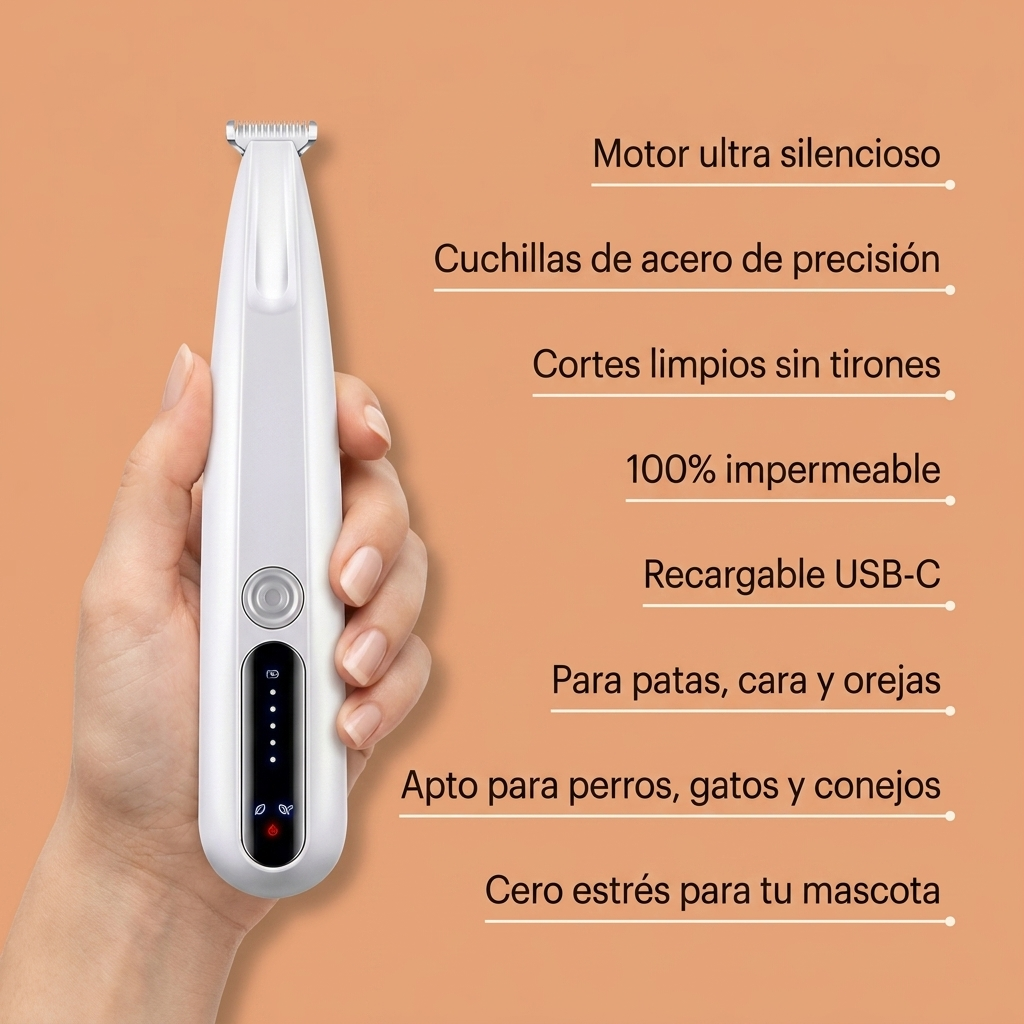 LumiPaws™ Cortapelos Silencioso para Patas